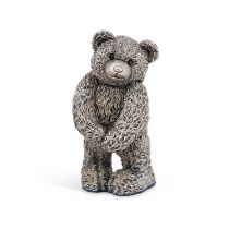 AN ELIZABETH II SILVER MODEL OF A TEDDY BEAR