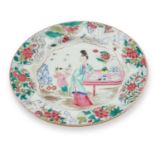 A CHINESE FAMILLE ROSE PLATE