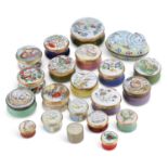 EIGHT CRUMMLES ENAMEL BOXES