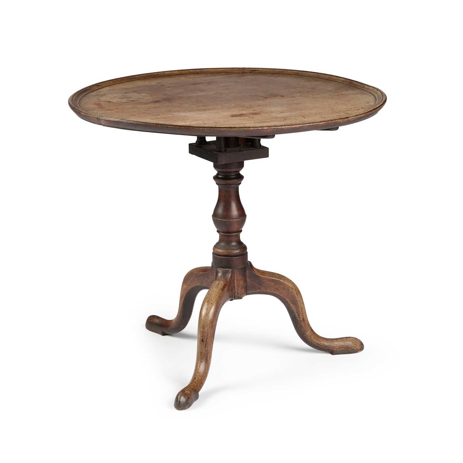 A GEORGE III MAHOGANY TILT-TOP TRIPOD TABLE