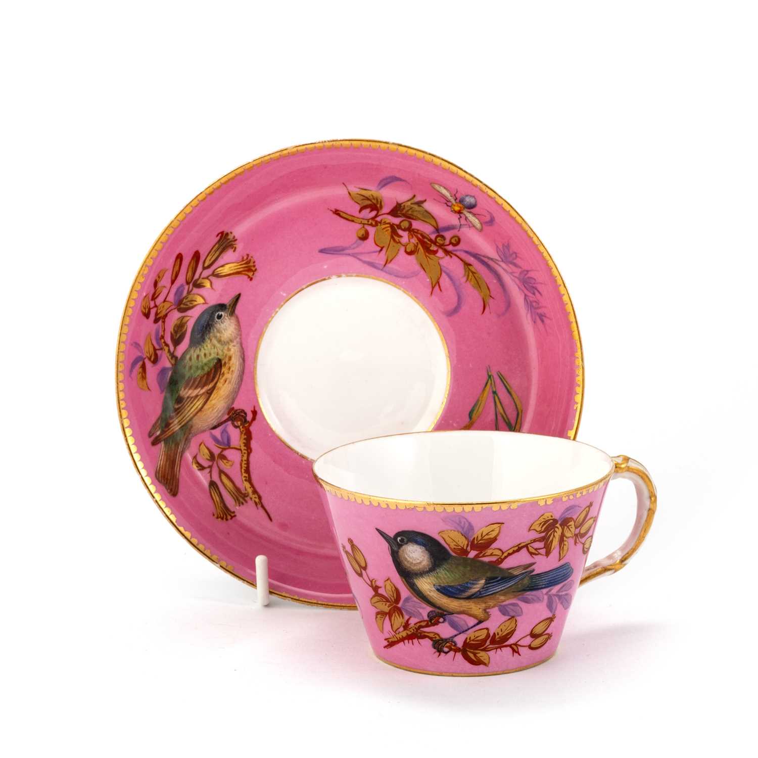 A ROYAL WORCESTER AESTHETIC CUP AND SAUCER, DATE CODES FOR 1876 AND 1877 - Image 2 of 3