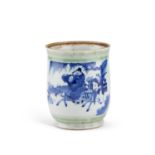 A CHINESE BLUE AND WHITE VASE