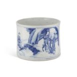 A CHINESE BLUE AND WHITE BRUSHPOT, BITONG