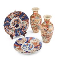 TWO JAPANESE IMARI CHARGERS, CIRCA 1900