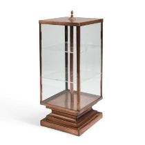 A COPPER TABLE-TOP DISPLAY CABINET