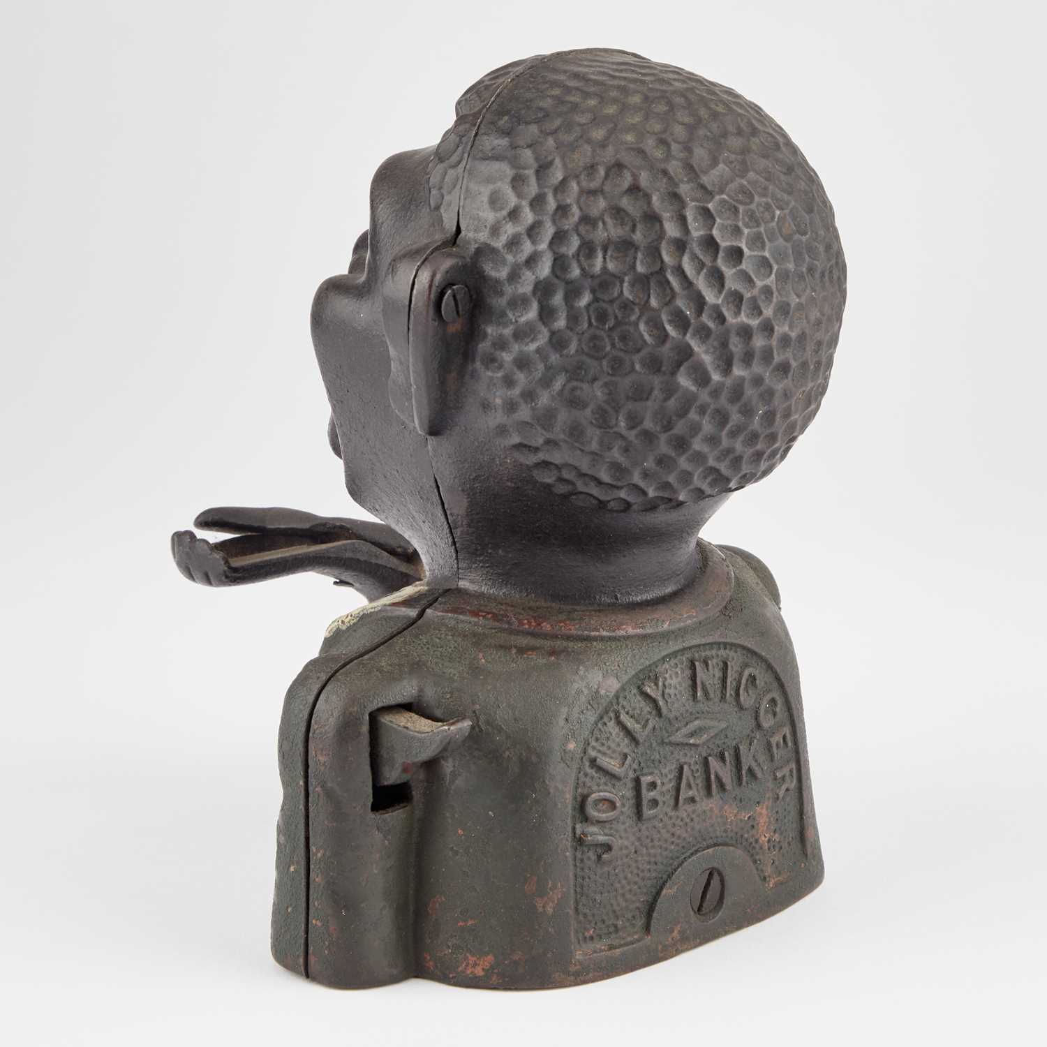 A VINTAGE CAST IRON 'JOLLY' MECHANICAL NOVELTY MONEY BANK - Image 3 of 4