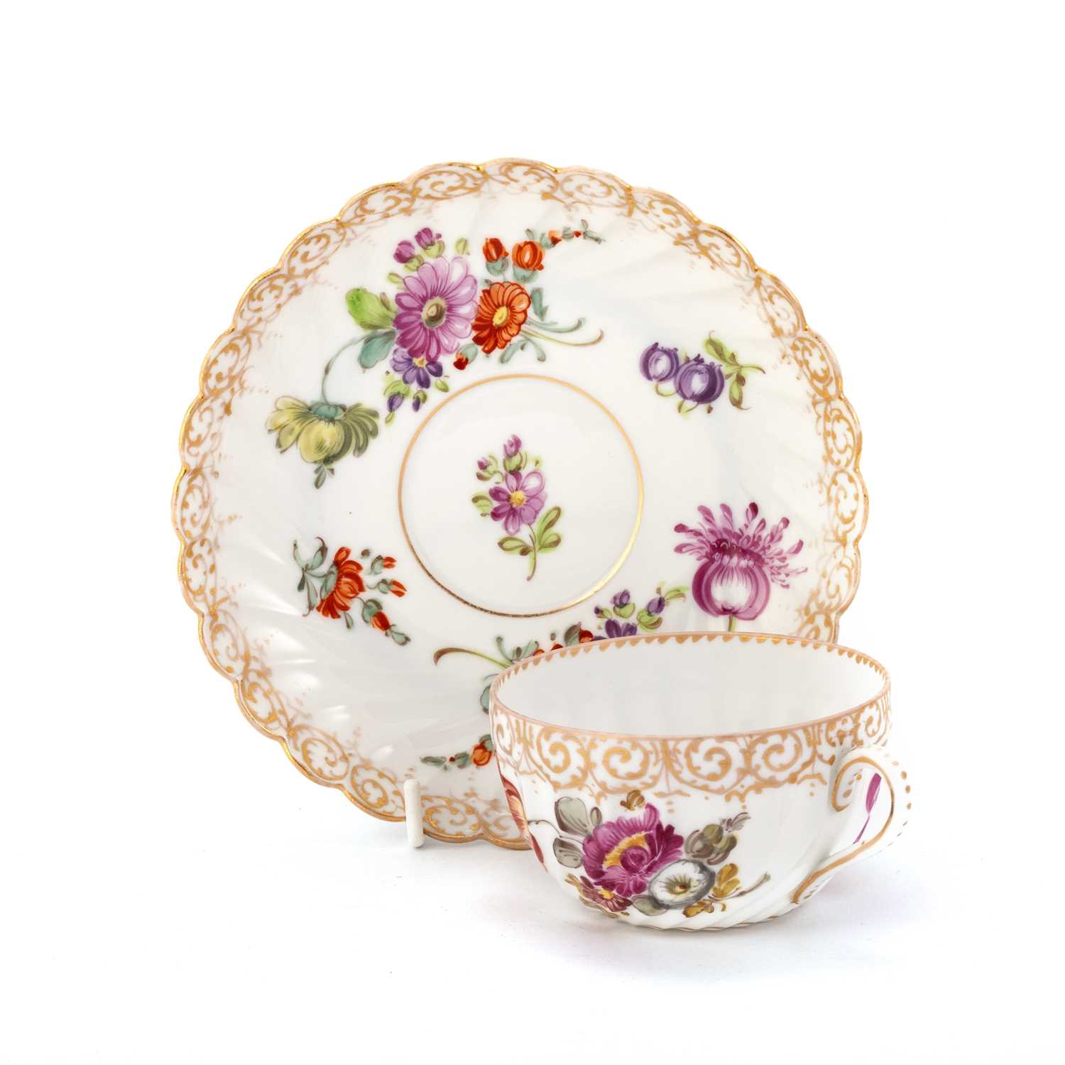 A ROYAL WORCESTER AESTHETIC CUP AND SAUCER, DATE CODES FOR 1876 AND 1877 - Image 3 of 3