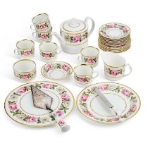 A ROYAL WORCESTER 'ROYAL GARDEN' PATTERN TEA SERVICE