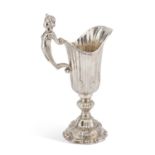 A 19TH CENTURY CONTINENTAL SILVER HISTORISMUS EWER