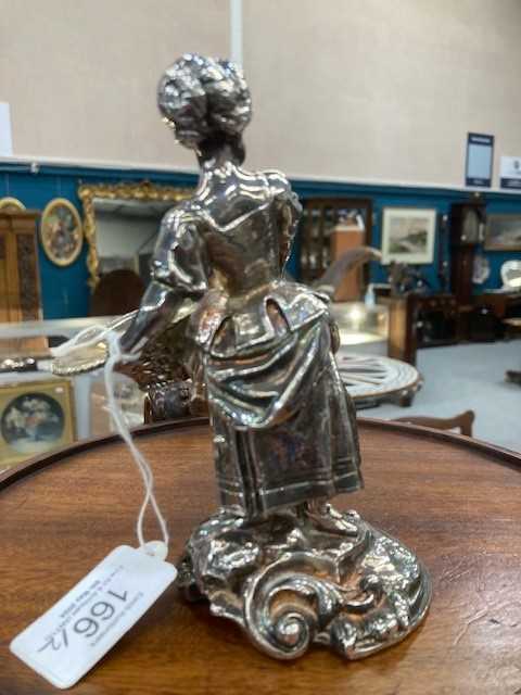 A PAIR OF 19TH CENTURY CONTINENTAL SILVER-PLATED CAST FIGURAL SALTS - Image 2 of 5