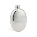 A VICTORIAN SILVER HIP FLASK