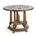 A FRENCH EMPIRE STYLE MARBLE SPECIMEN TABLE