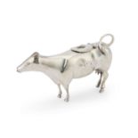 A CONTINENTAL SILVER COW CREAMER