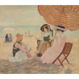 H. DUBOURG (EARLY 20TH CENTURY) BEACH SCENE