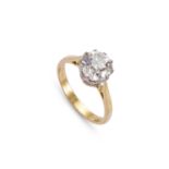 AN 18 CARAT GOLD SOLITAIRE DIAMOND RING