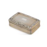 A GEORGE IV SILVER-GILT SNUFF BOX