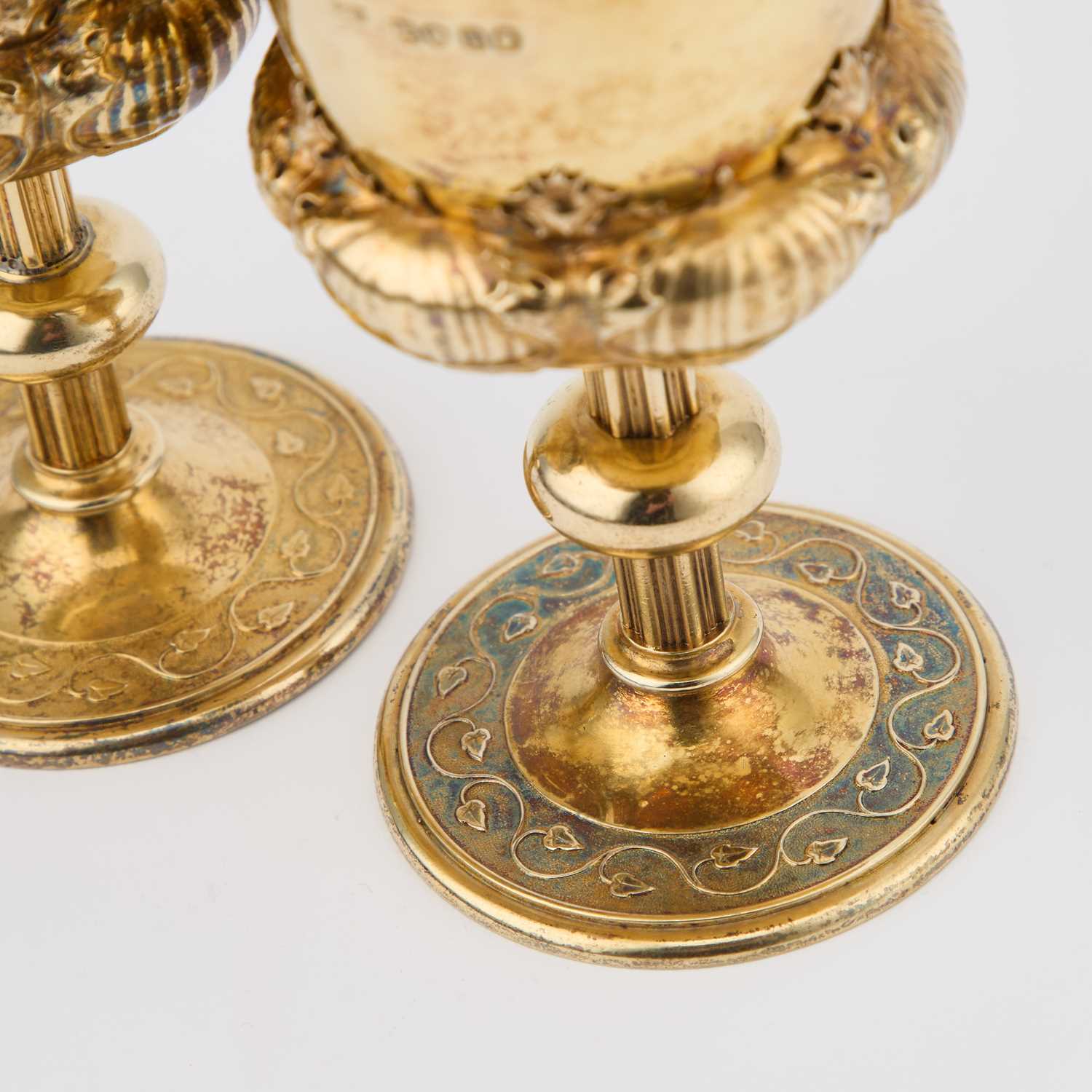 A PAIR OF WILLIAM IV SILVER-GILT GOBLETS - Image 2 of 2