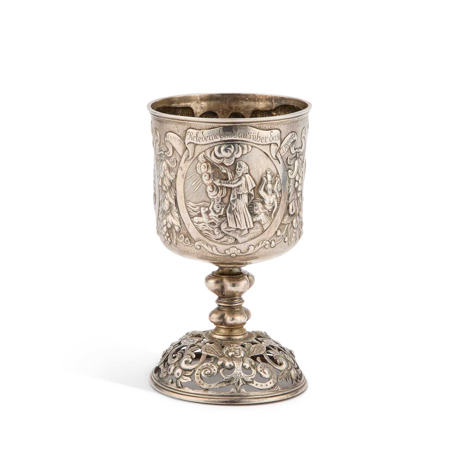 A GERMAN SILVER GOBLET