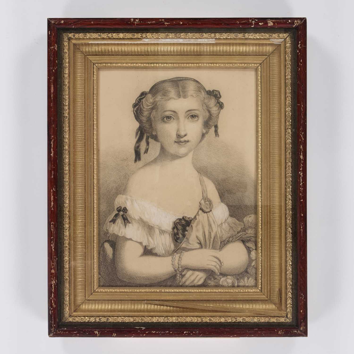 19TH CENTURY ENGLISH SCHOOL PORTRAIT OF A GIRL - Image 2 of 2