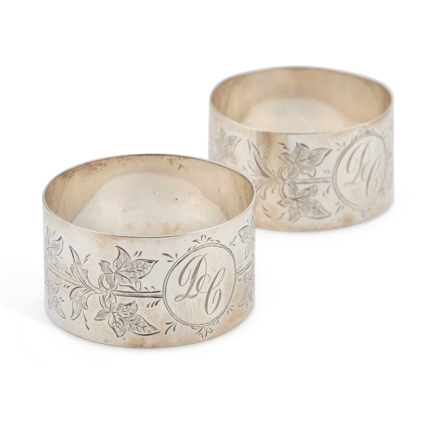 A SET OF SIX VICTORIAN SILVER NAPKIN RINGS - Image 2 of 2