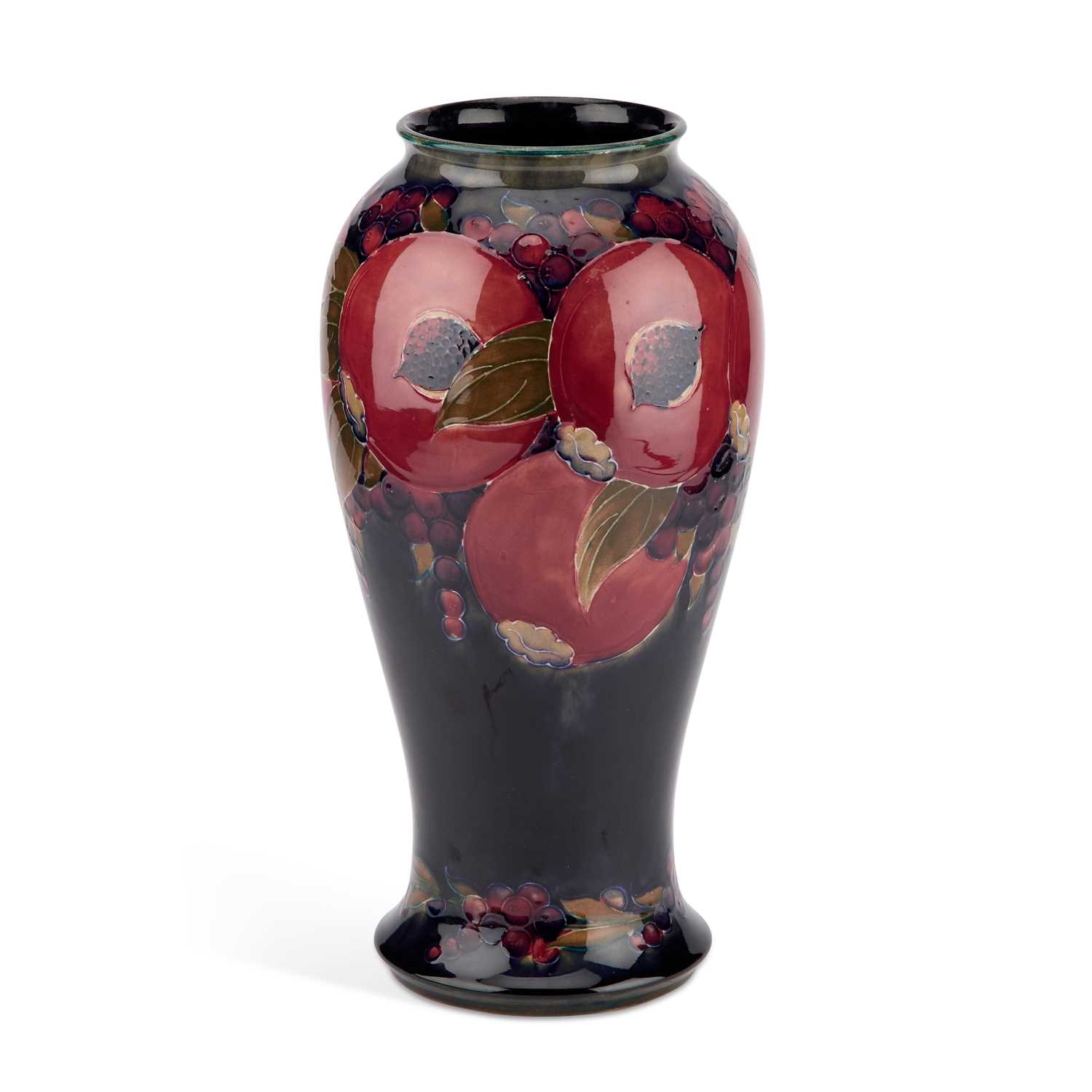 A WILLIAM MOORCROFT BURSLEM 'POMEGRANATE' PATTERN POTTERY VASE