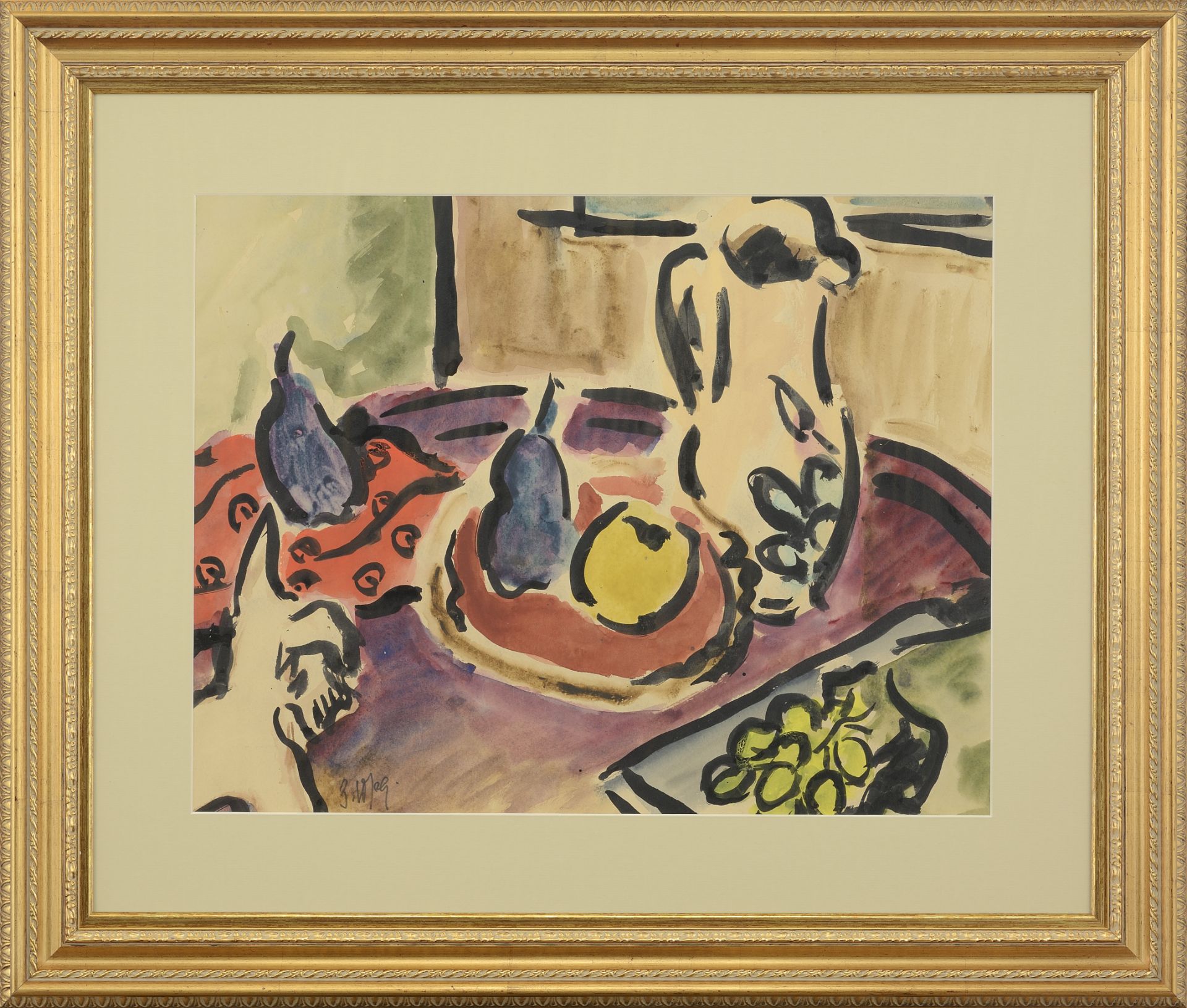 Zina Mihailova Yurdanova /1904-1998/ "Still life with jug and  fruits"  - Image 2 of 4
