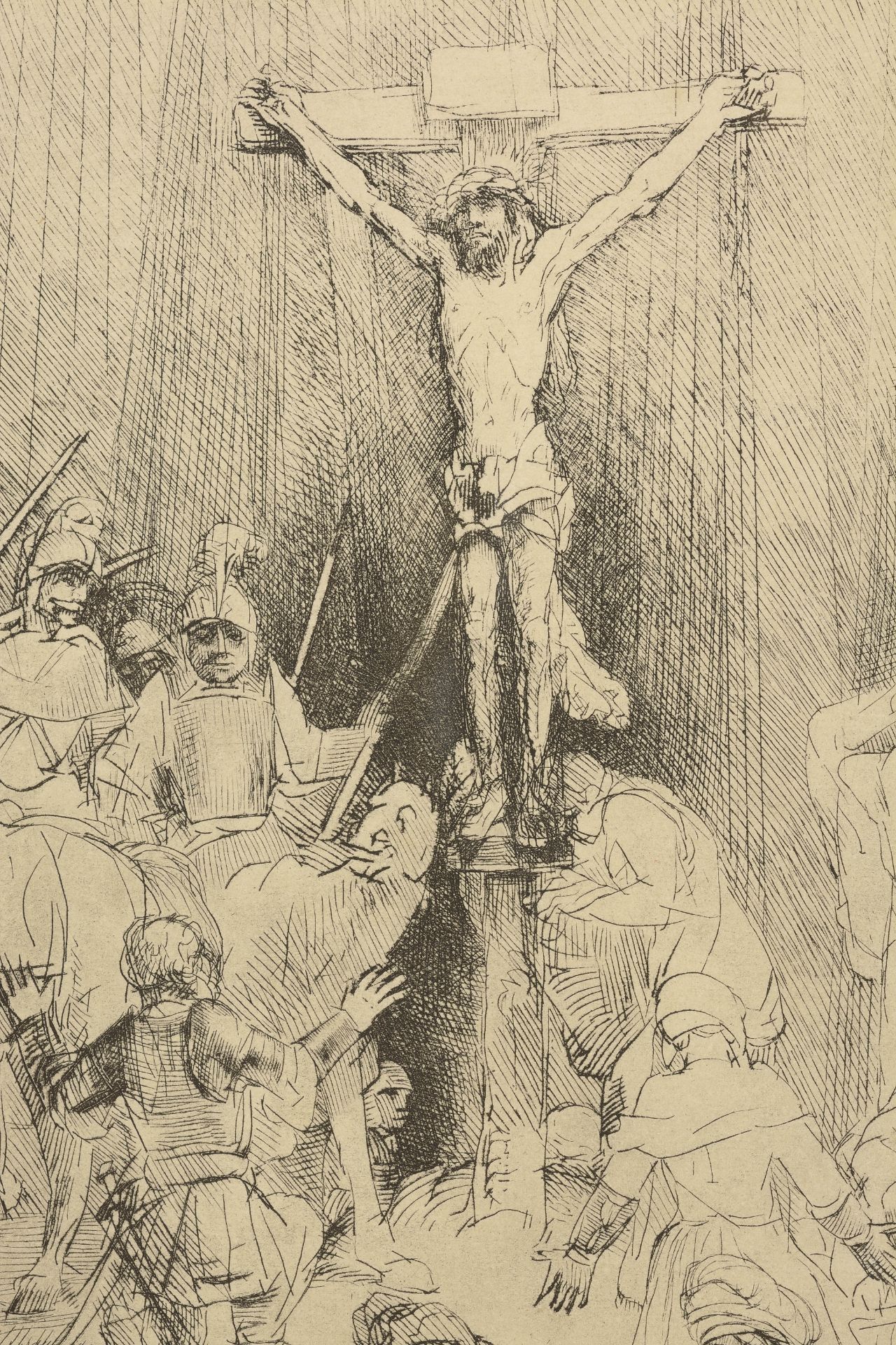 Rembrandt Harmenszoon van Rijn /1606-1669/ "The Three Crosses"  ("Christ, crucified between  the two - Bild 3 aus 4