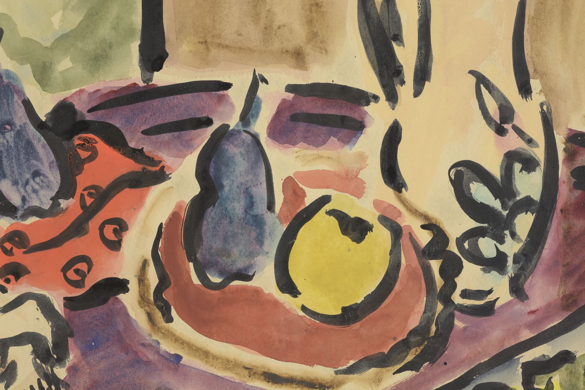 Zina Mihailova Yurdanova /1904-1998/ "Still life with jug and  fruits"  - Image 3 of 4