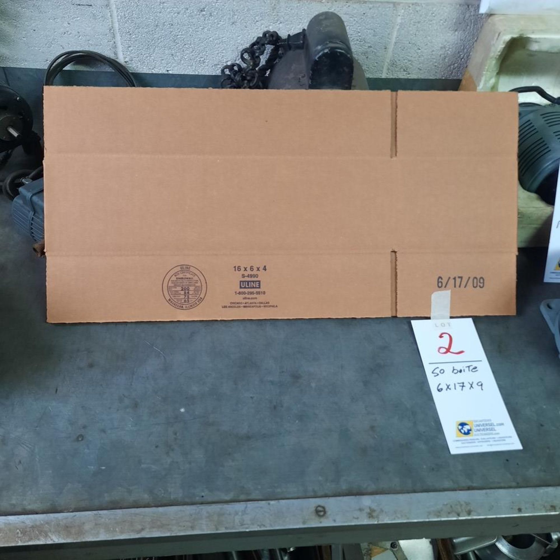 LOT: (50) Cardboard Boxes, 8" x 17'' x 9'' - Image 2 of 4