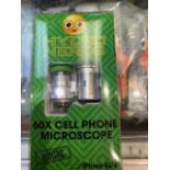 LOT: (3) HYDRO NERDS 60x Cell Phone Microscope