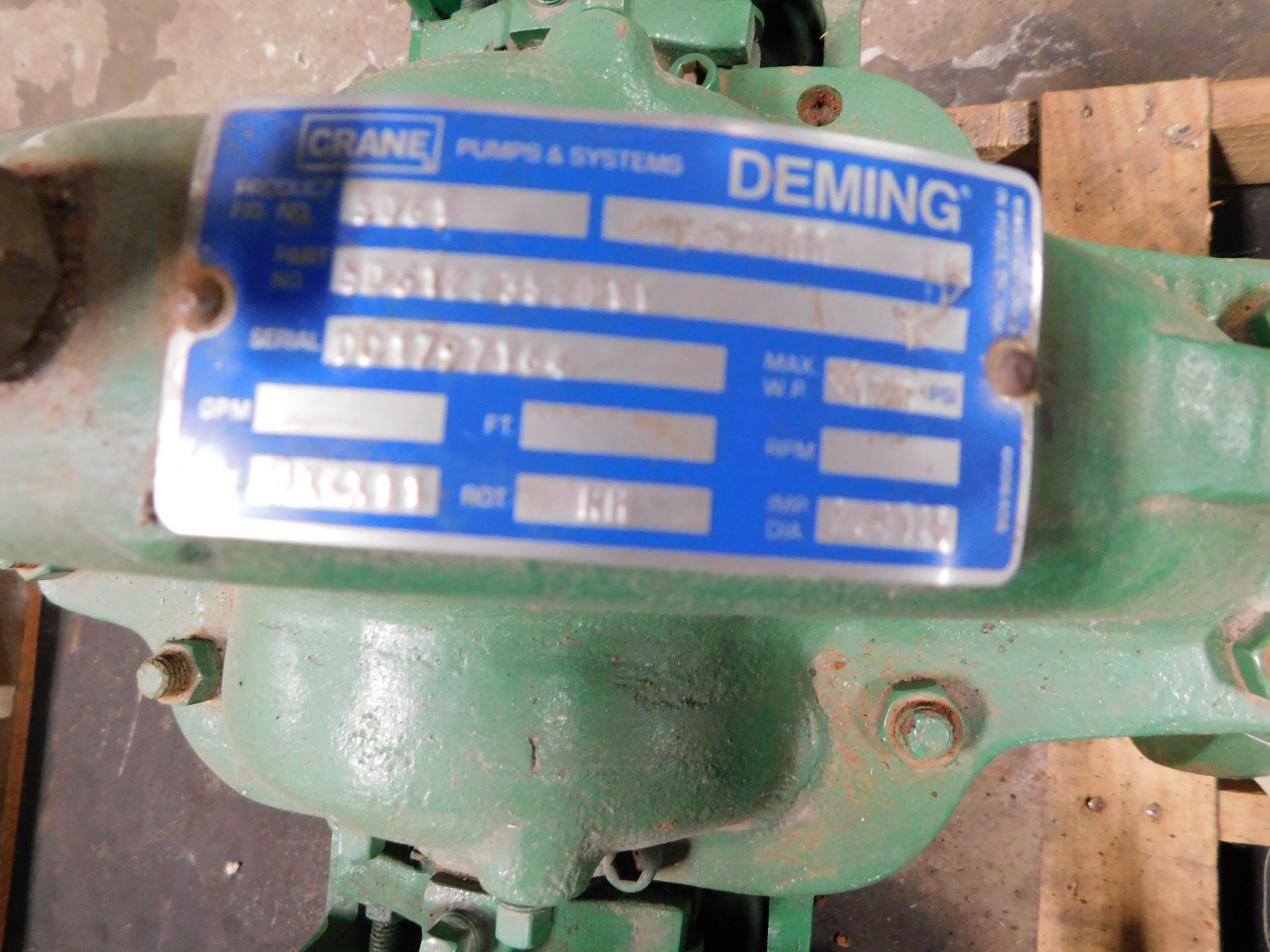 LOT OF (2) DEMING PUMPS W/ 40 HP MOTORS - Image 2 of 5