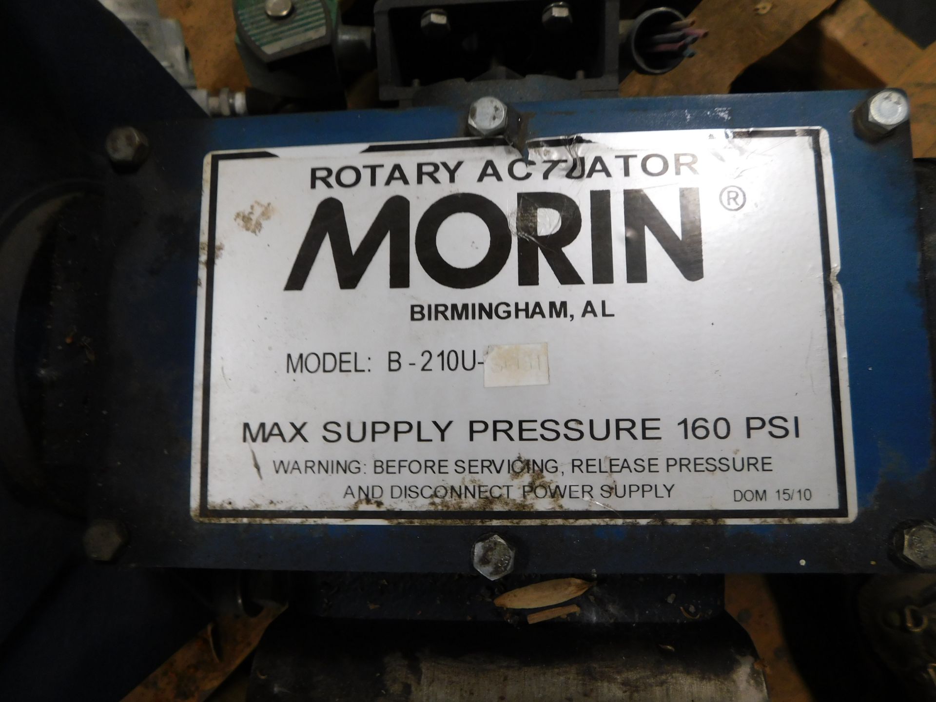 MORIN B-210U ROTARY ACTUATOR W/ 8" VALVE - Image 2 of 4