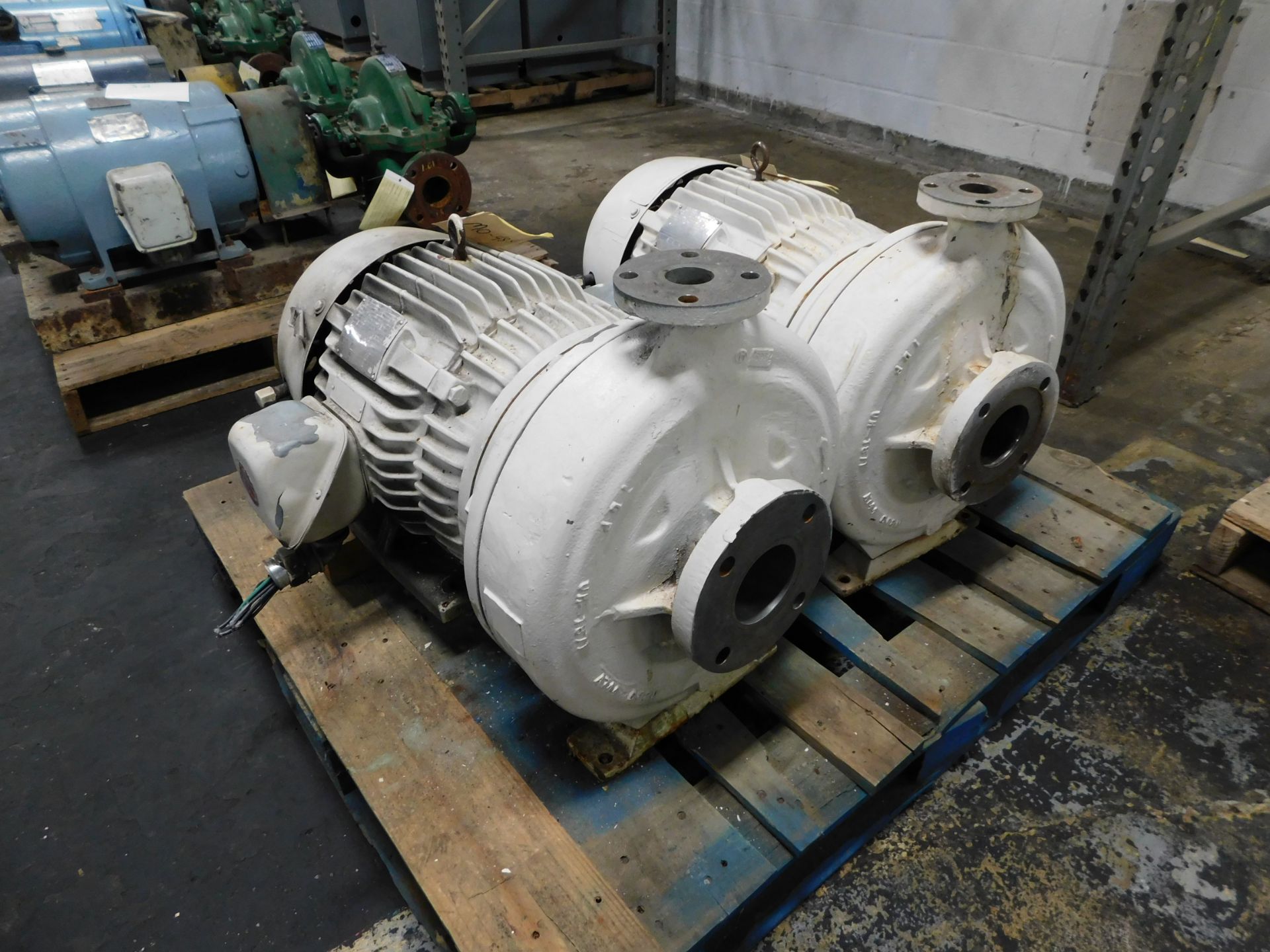 LOT OF (2) INGERSOLL DRESSER PUMPS W/ 15 HP MOTORS - Image 2 of 4