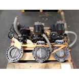 LOT OF (3) LIMITORQUE ACTUATORS W/ 6" HAYWARD BUTTERFLY VALVES