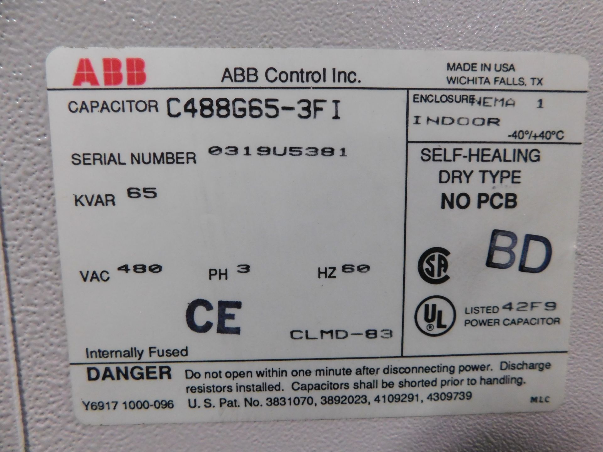 LOT OF (7) ABB CAPACITORS - Image 4 of 4