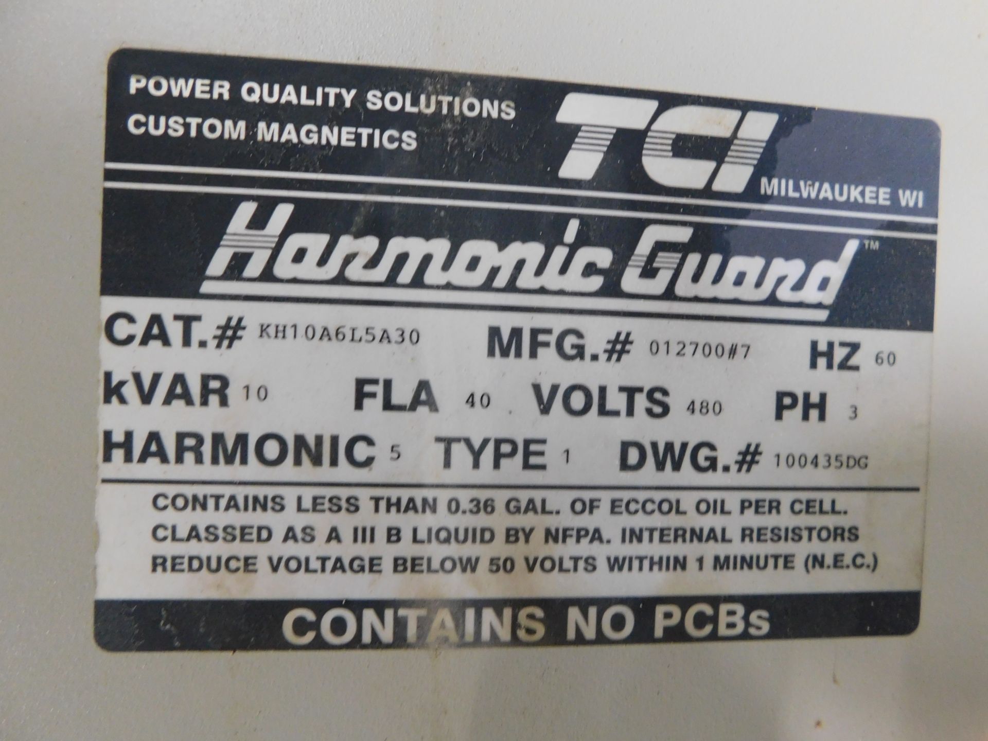 LOT OF (4) TCI KH10A6L5A30 HARMONIC GUARD HARMONIC FILTERS - Image 3 of 3