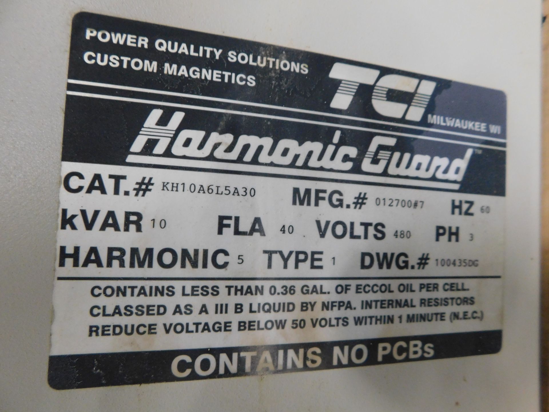LOT OF (4) TCI HARMONIC GUARD HARMONIC FILTER - Image 4 of 4
