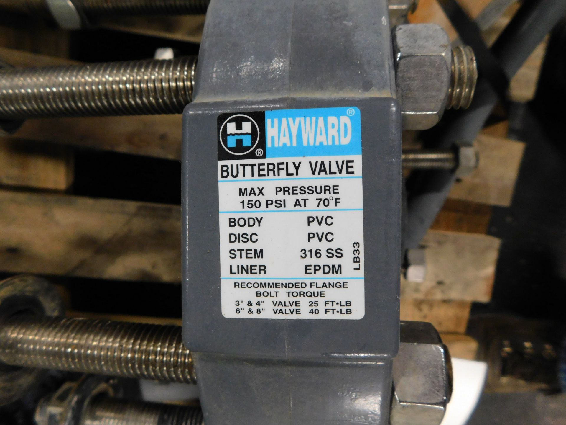 LOT OF (4) LIMITORQUE ACTUATORS W/ 6" HAYWARD BUTTERFLY VALVES - Image 2 of 2