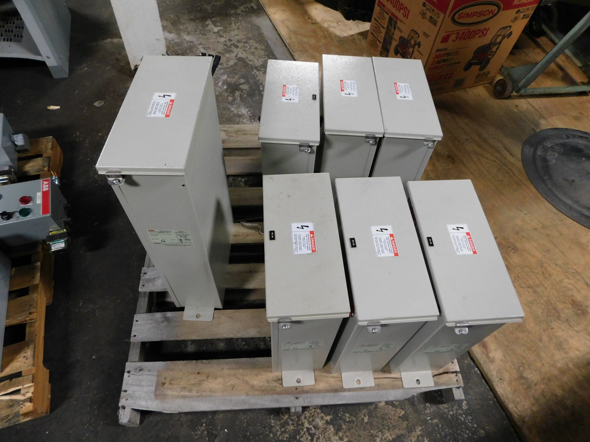 LOT OF (7) ABB CAPACITORS