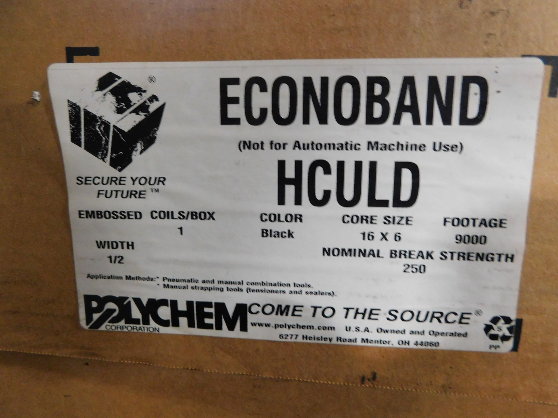 LOT OF (10) NEW POLYCHEM ECONOBAND 1/2" PLASTIC BANDING - Image 2 of 2