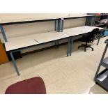 Qty-2 6' ESD Tech Benches w Tiered Shelve Unit