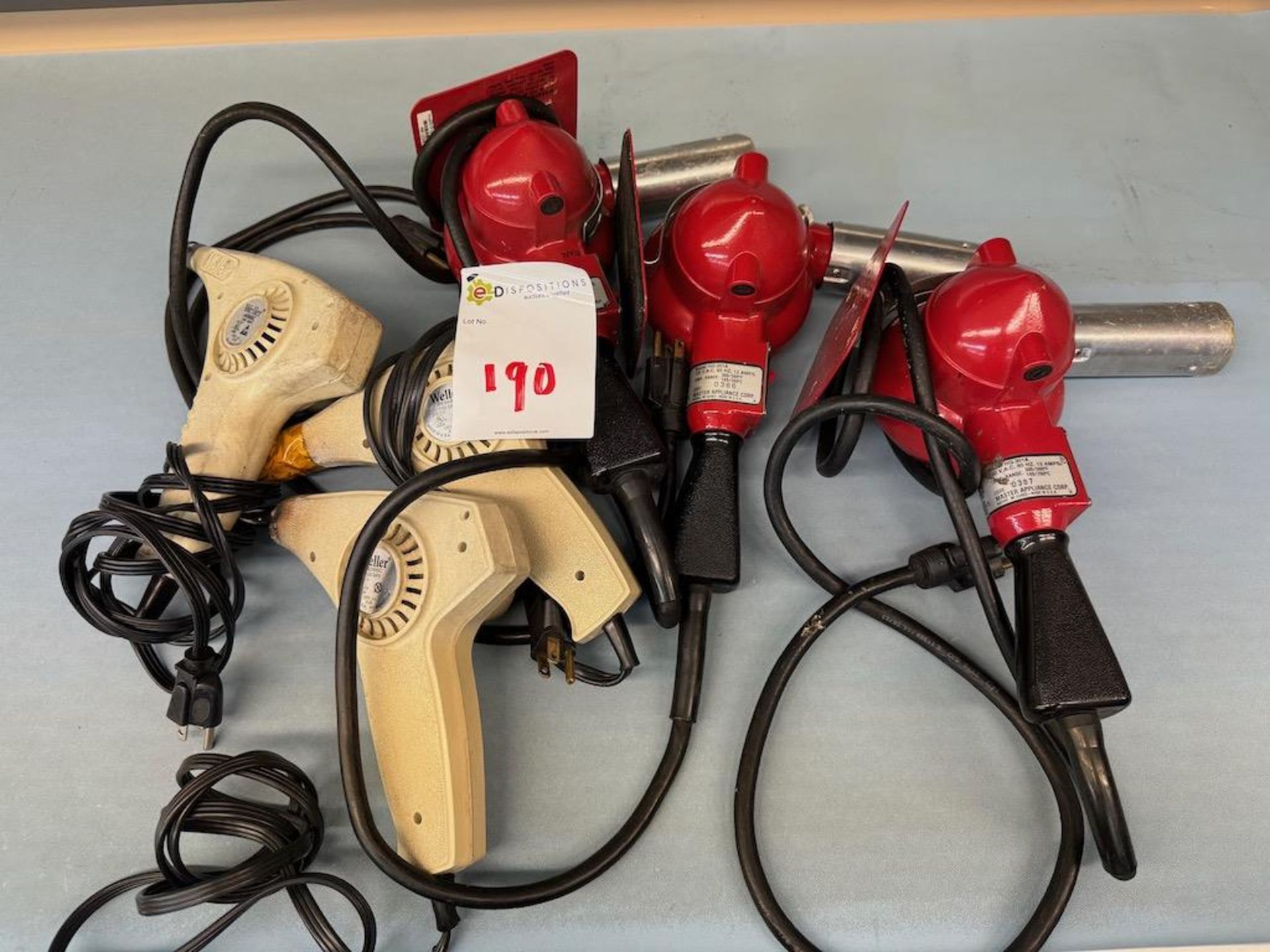 Lot: Qty-6 Heat Guns Consisting of Qty-3 Weller 6966C & Qty-2 Master Appliance HG-301A Heat Guns - Image 2 of 2