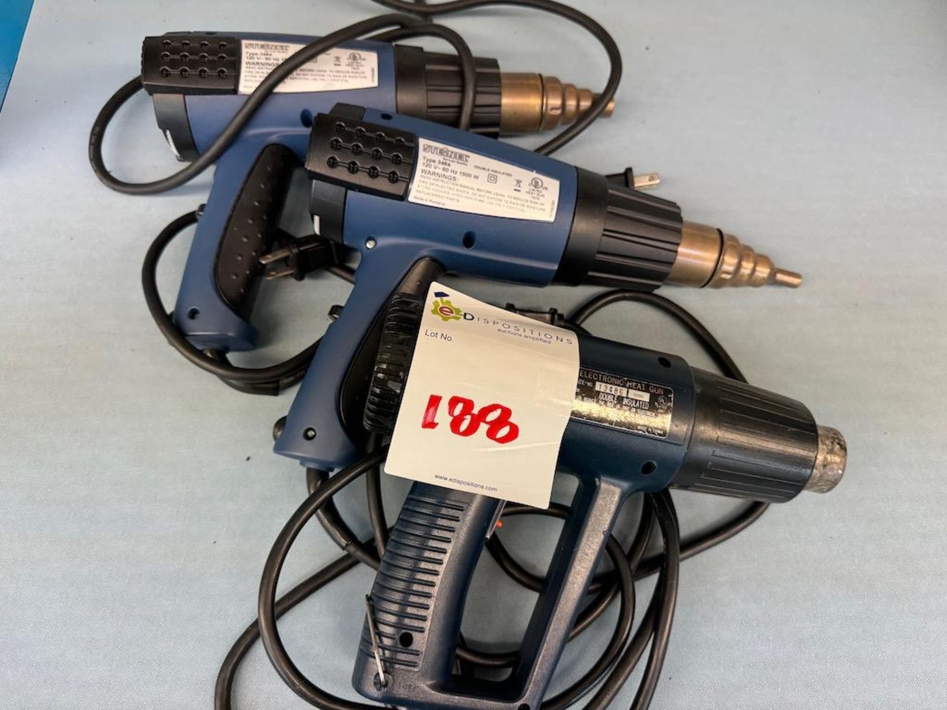 Lot: Qty-2 STEiNEL & Qty-1 RYOBI Heat Guns