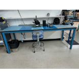 8' ESD Tech Bench w Shelving Unit & Chairs & 3 4' ESD Tech Benches