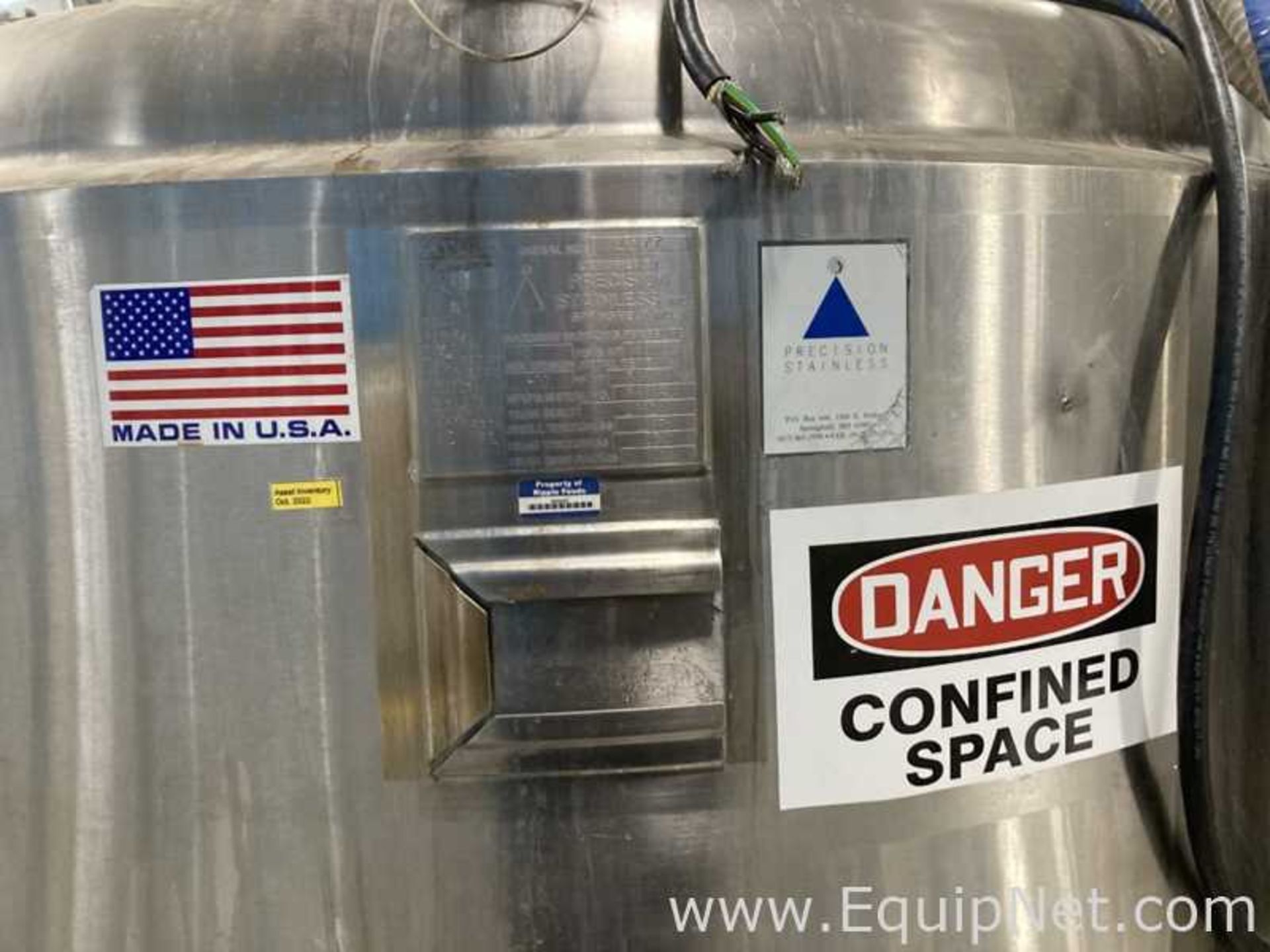 Precision Stainless 1500 Liter Stainless Steel Tank - Image 3 of 14