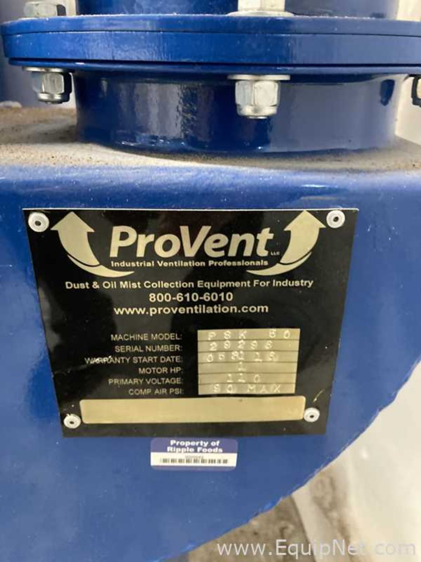 Provent Industrial and Ventilation Professionals PSK 50 Dust and Oil Collection Equipment - Image 7 of 26