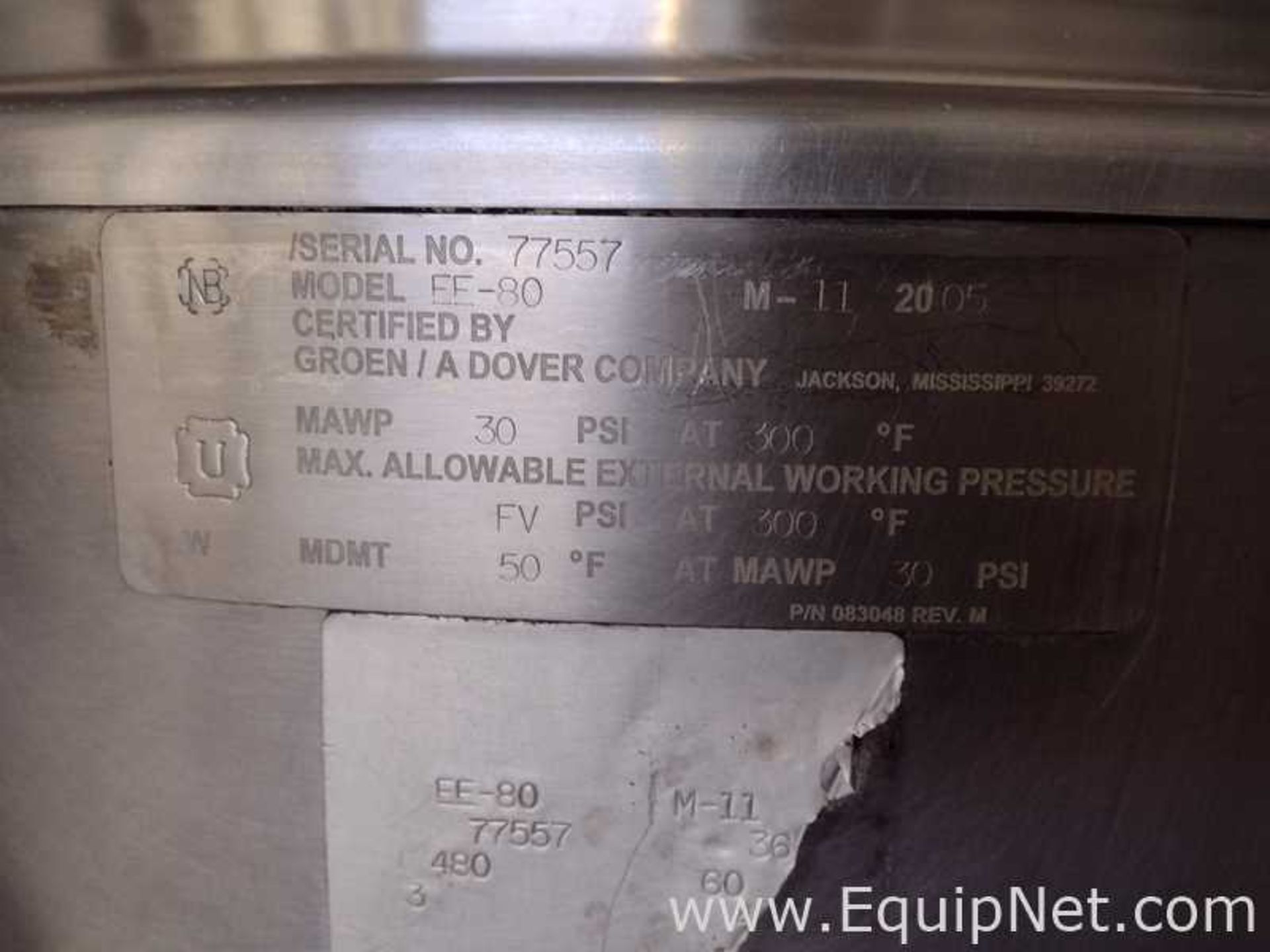 Groen 80 Gallon Stainless Steel Kettle - Image 7 of 11