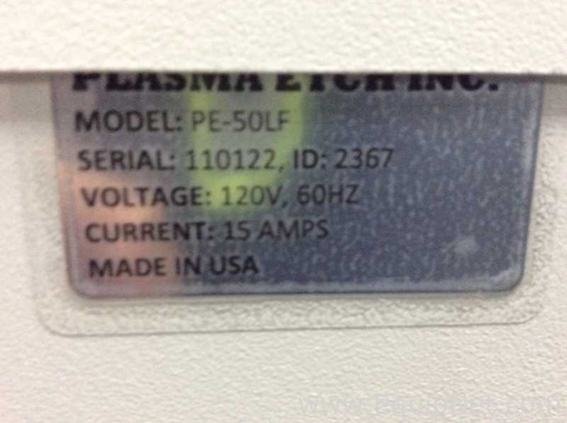 Plasma Etch PE-50LE Plasma Cleaner with Leybold Scrollvac 7 C Plus - Image 6 of 7