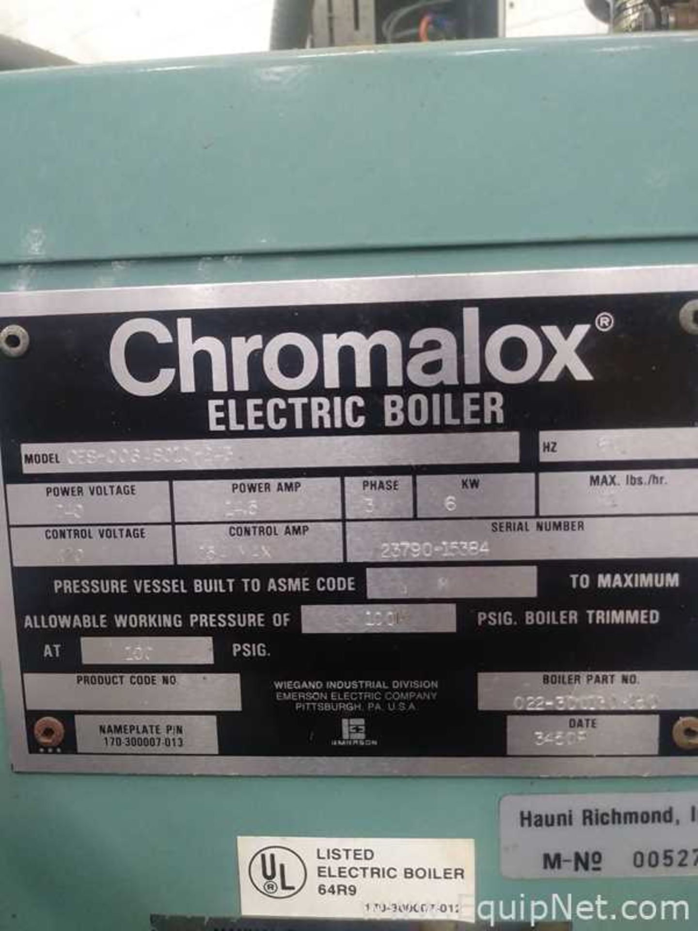 Chromalox CES-6 Electric Boiler - Image 7 of 7