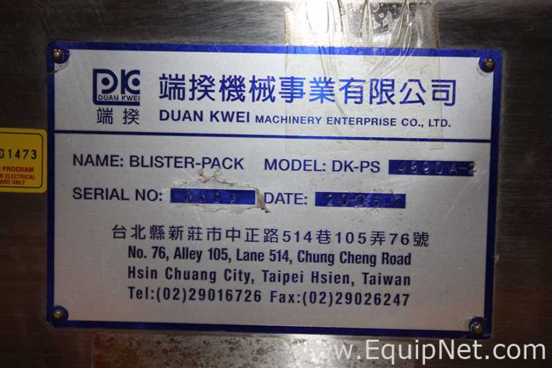 Duan Kwei DK-PS 4000 A-2 Blister Packaging Machine - Image 22 of 22
